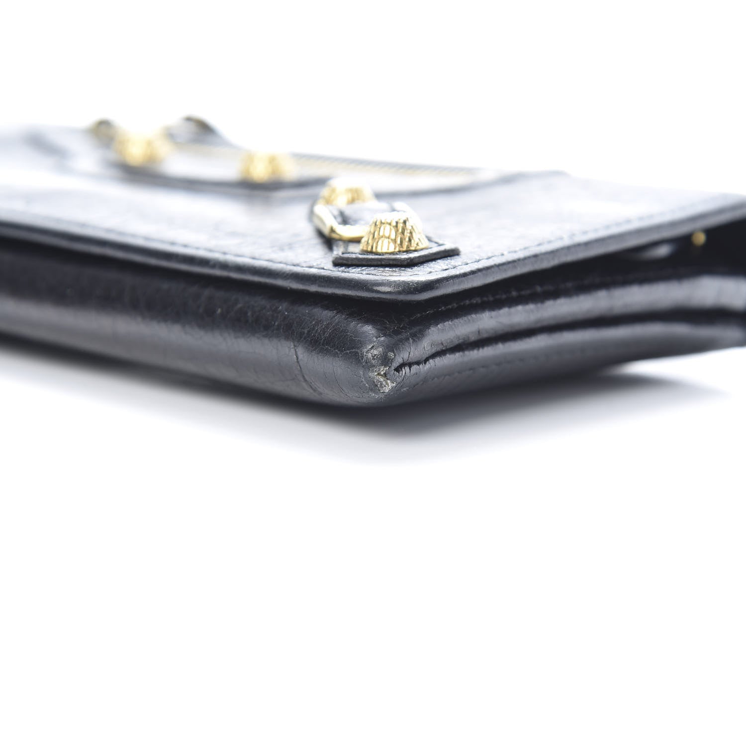 Balenciaga Agneau Giant 12 Gold Hardware Money Wallet Black 10 of 13