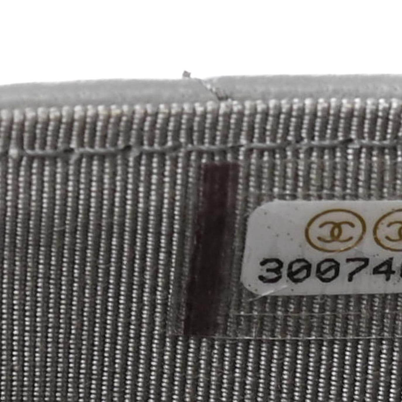 Chanel Lambskin Chevron Quilted Flap Card Holder Grey 5 of 5