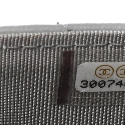 Chanel Lambskin Chevron Quilted Flap Card Holder Grey 5 of 5