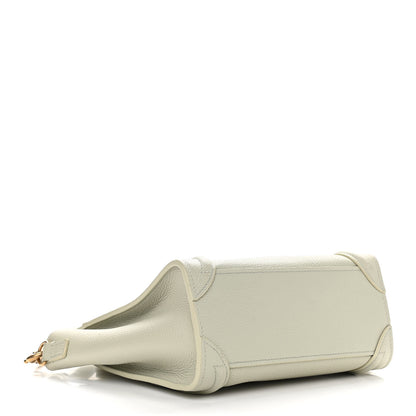 Celine Drummed Calfskin Nano Luggage Vert D'eau 4 of 11