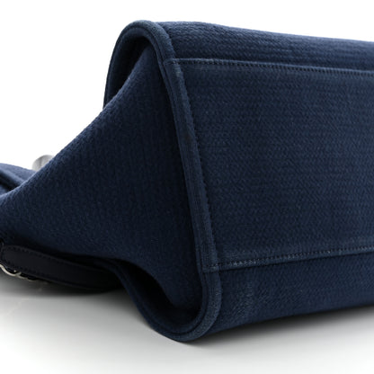 Chanel Woven Straw Raffia Medium Deauville Tote Navy 10 of 11