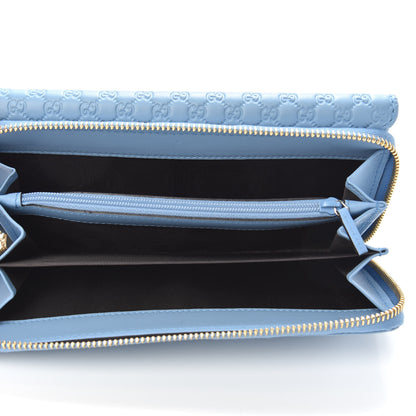 Gucci Soft Microguccissima Continental Zip Wallet Mineral Blue 5 of 11