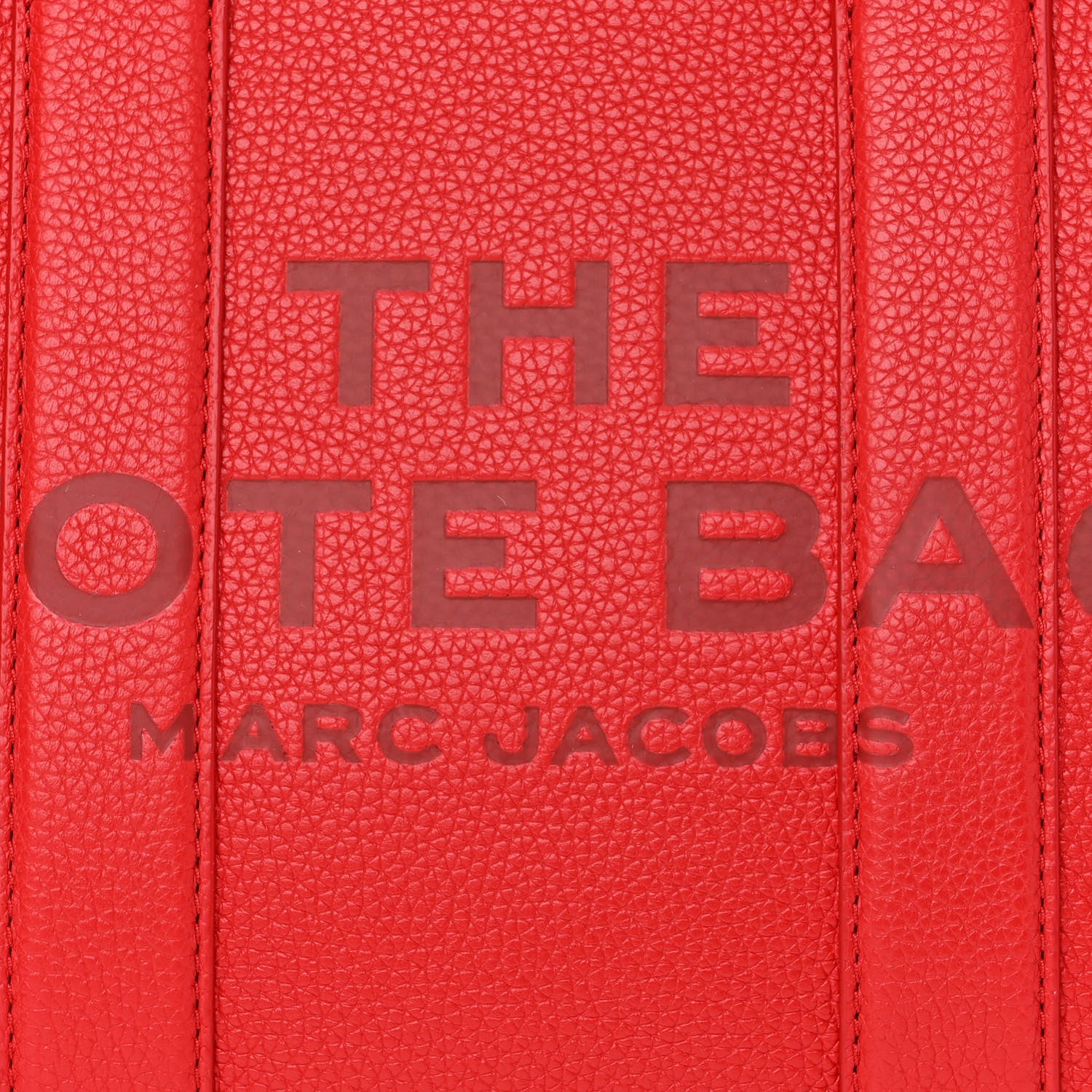 Marc Jacobs Grained Calfskin Small The Tote Bag Red 8 of 10