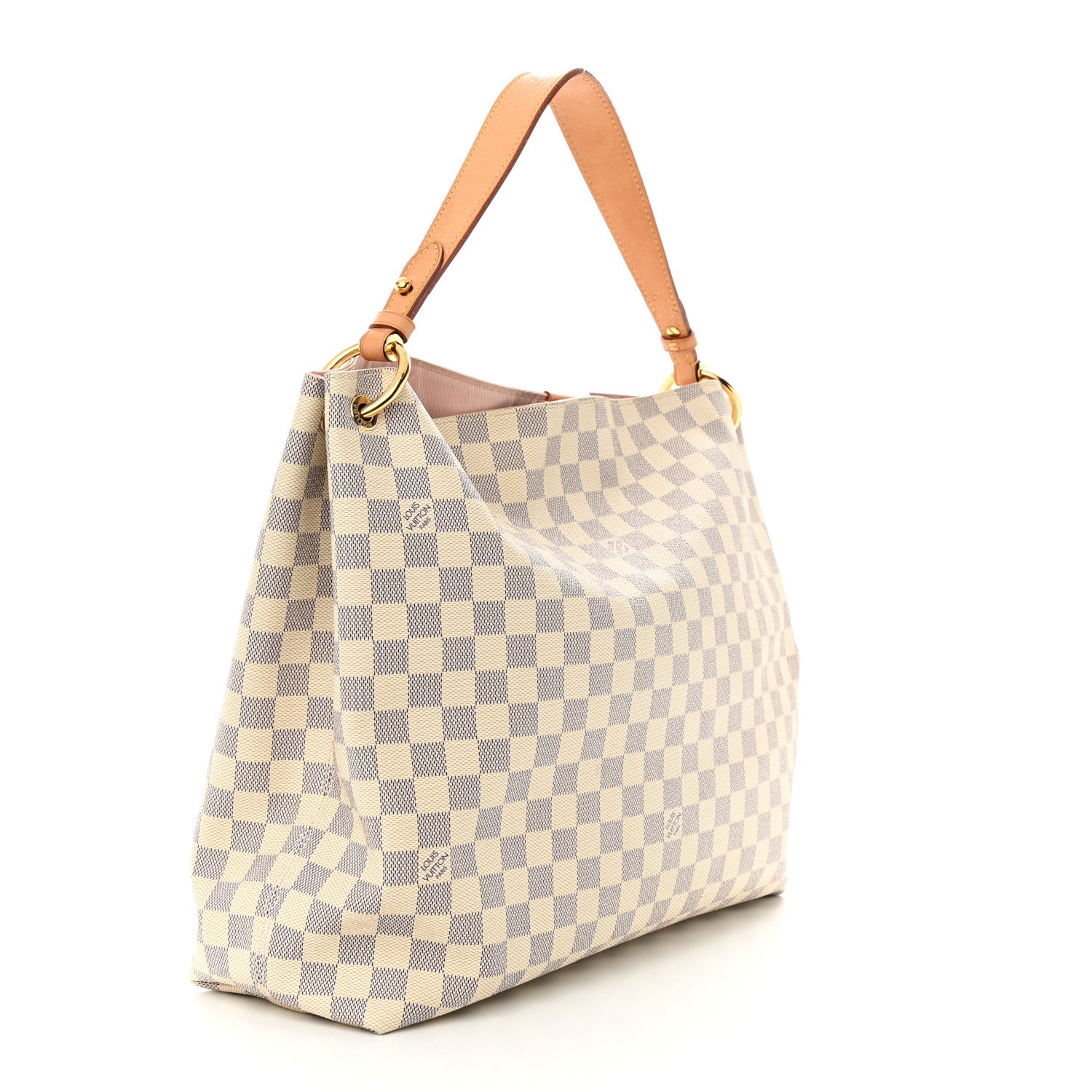 Louis Vuitton Damier Azur Graceful MM Rose Ballerine 3 of 9
