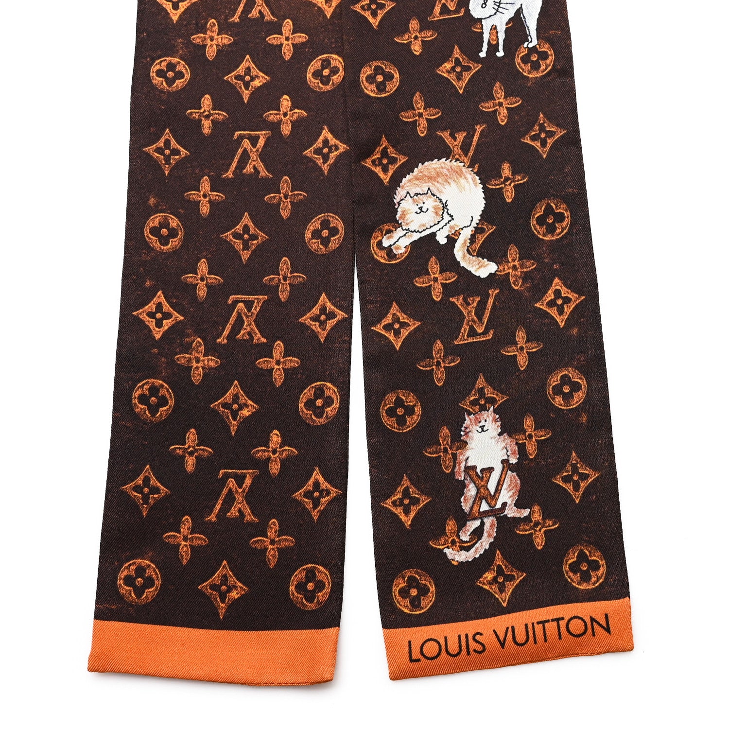 Louis Vuitton Silk Catogram Classic Bandeau Marron 2 of 3