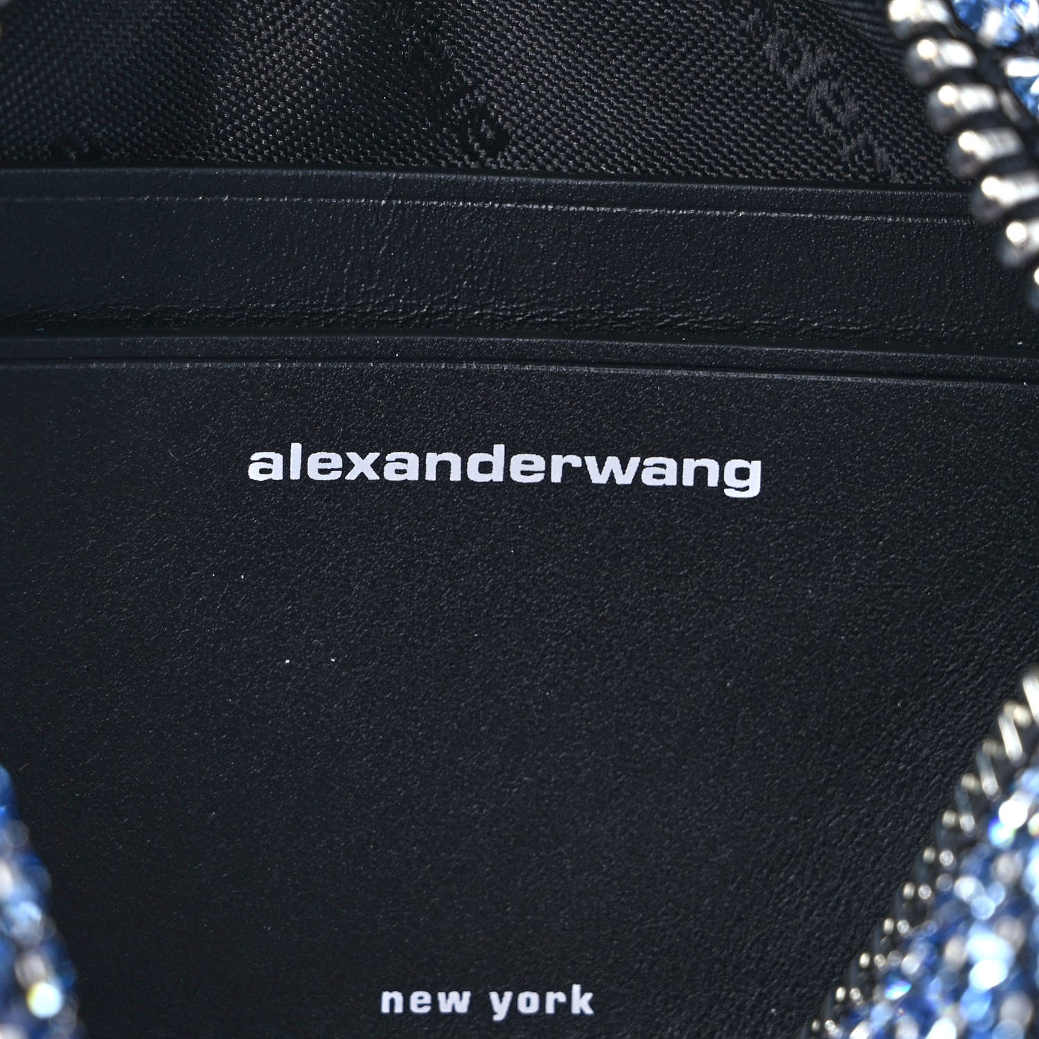 Alexander Wang Mesh Crystal Rhinestone Mini Heiress Pouch Baby Blue 6 of 10
