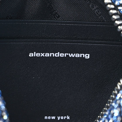 Alexander Wang Mesh Crystal Rhinestone Mini Heiress Pouch Baby Blue 6 of 10