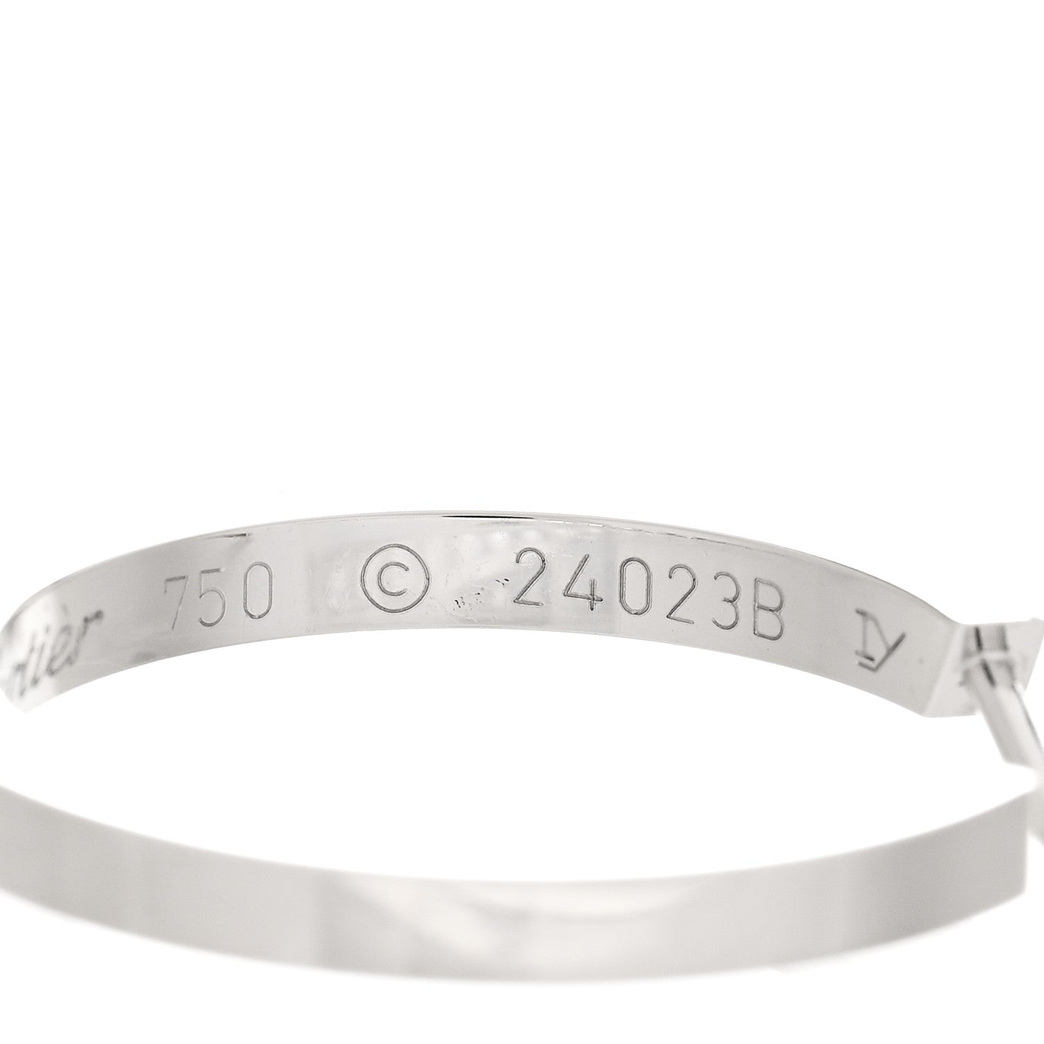 Cartier 18K White Gold Diamond MM Inside Out Hoop Earrings 5 of 5