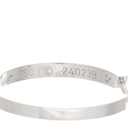 Cartier 18K White Gold Diamond MM Inside Out Hoop Earrings 5 of 5