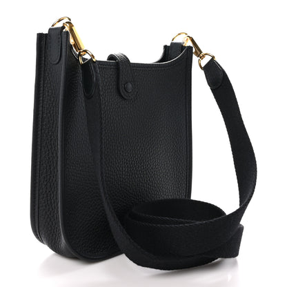 Hermes Taurillon Clemence Evelyne TPM Black 3 of 11