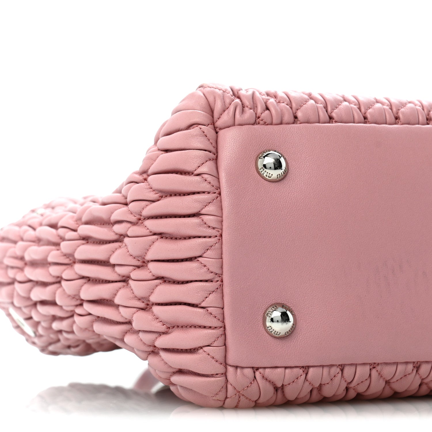 Miu Miu Nappa Matelasse Swarovski Crystal Tote Rosa 9 of 13