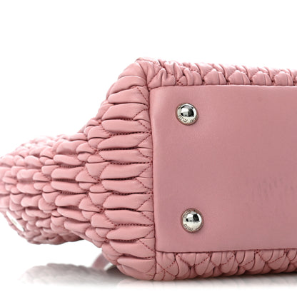 Miu Miu Nappa Matelasse Swarovski Crystal Tote Rosa 9 of 13