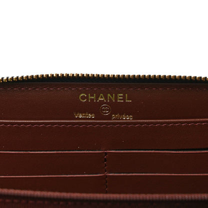 Chanel Felt Quilted Paris-Hamburg Charms Zip Around Wallet Dark Navy 6 of 7