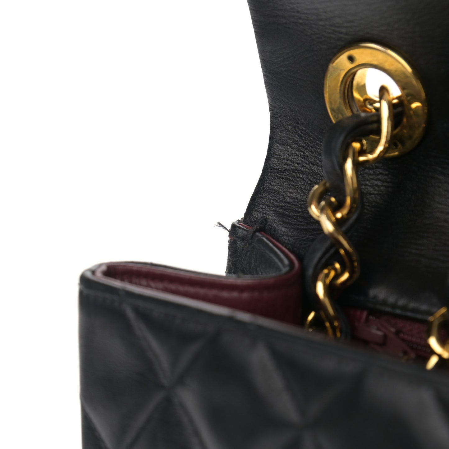 Lambskin Quilted XL Jumbo Single Flap Black
