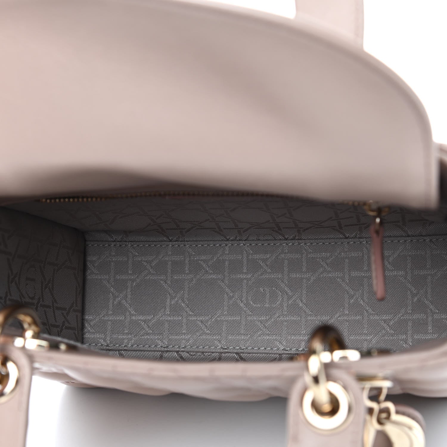 Christian Dior Lambskin Cannage Small Lucky Badges My Lady Dior Taupe 4 of 11