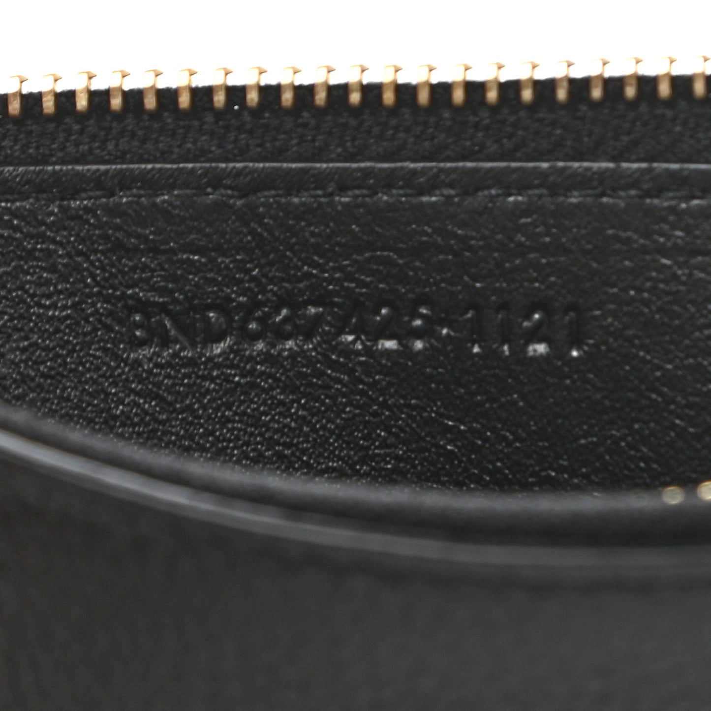 Grained Calfskin Monogram 5 Fragments Zip Pouch Card Holder Black