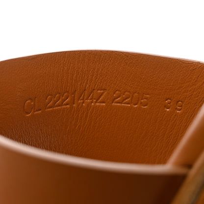 Hermes Calfskin Cork Eze 30 Sandals 39 Marron Glaise 6 of 9