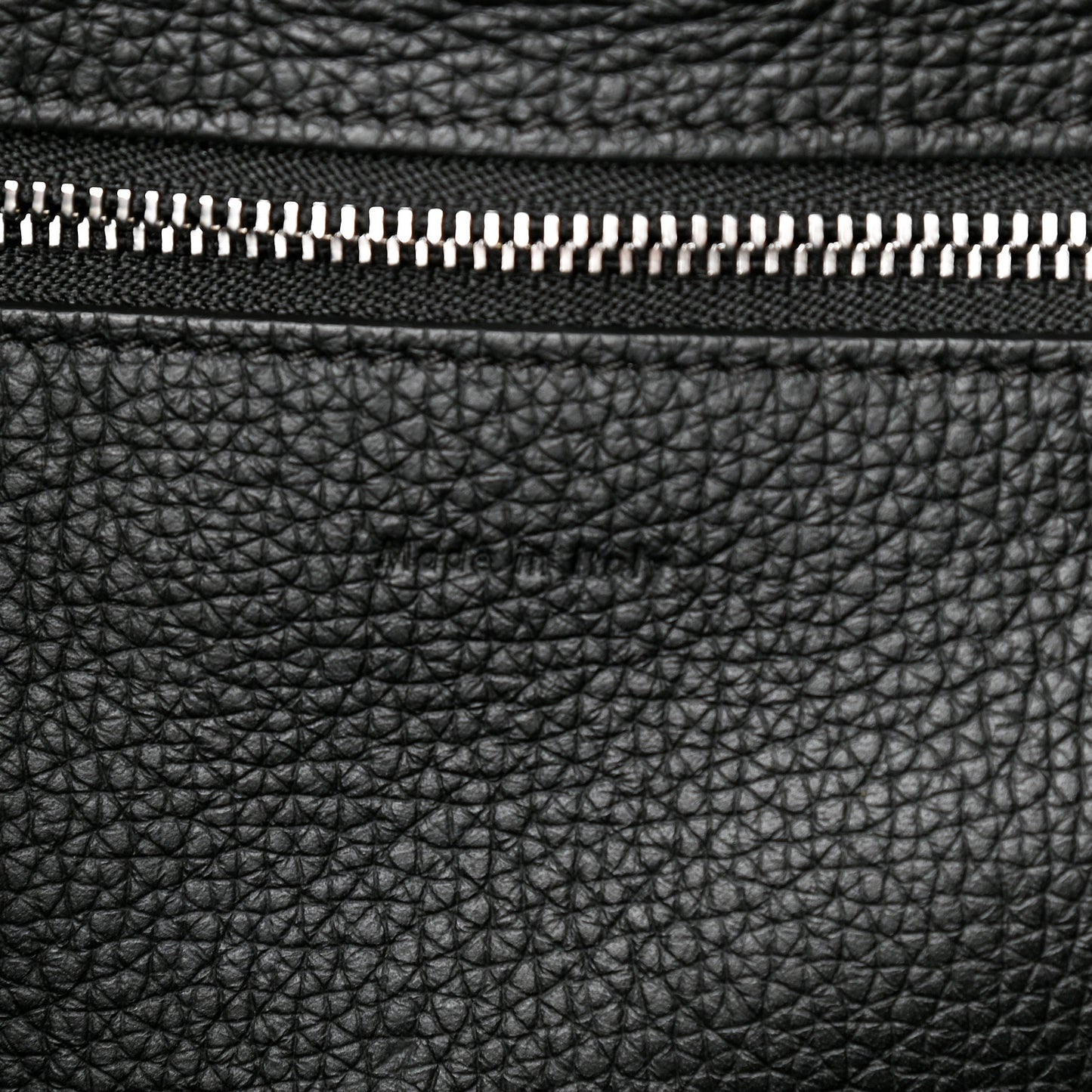 Supple Grained Calfskin Small Big Bag Black