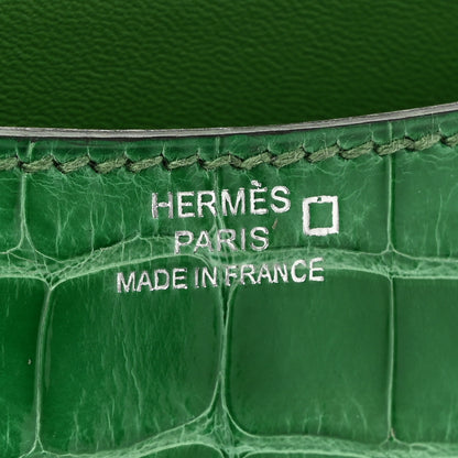 Hermes Shiny Alligator Constance 18 Cactus 7 of 13
