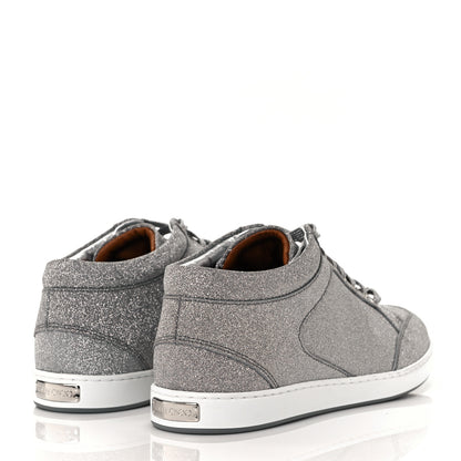 Jimmy Choo Glitter Miami Sneakers 38 Silver 10 of 30