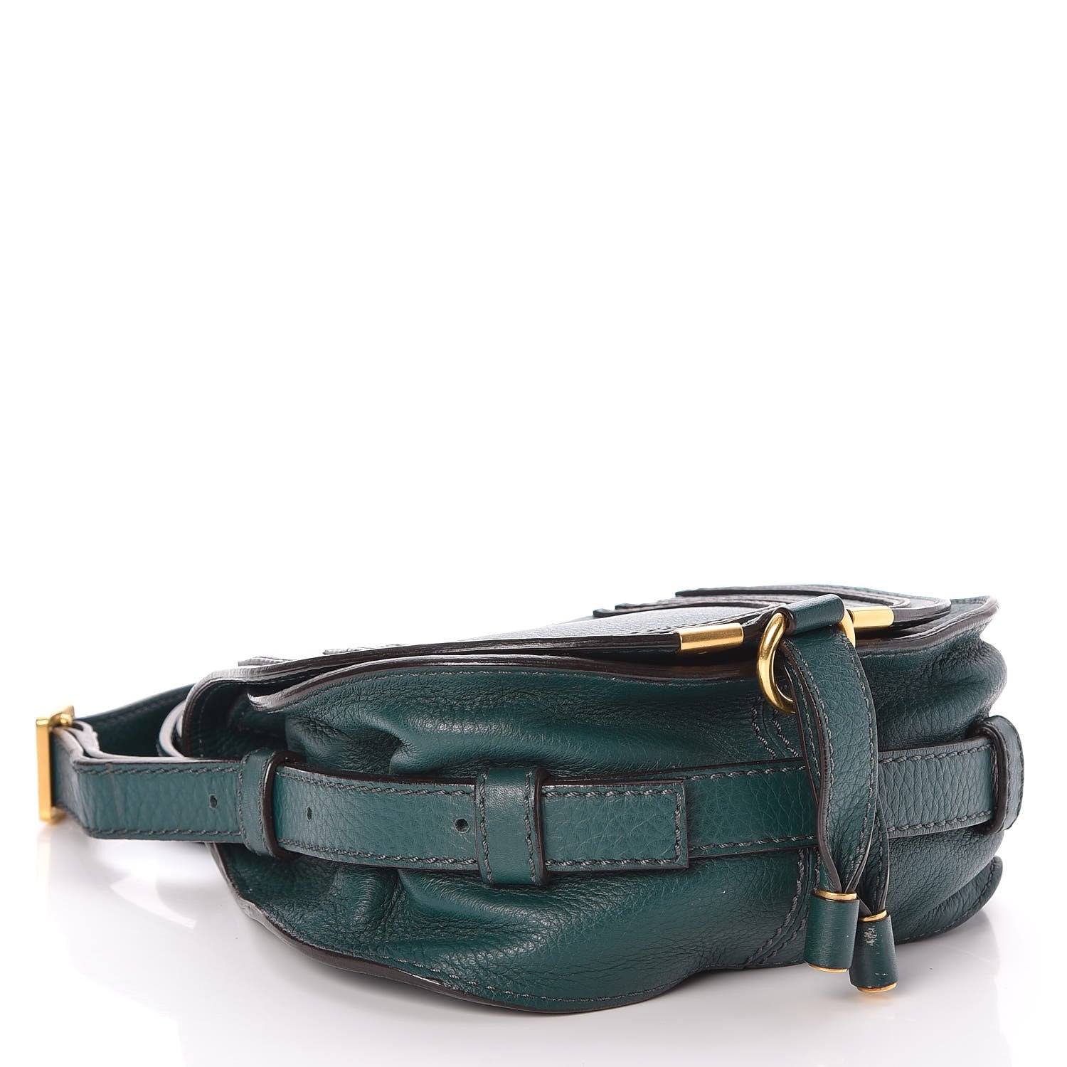 Chloe Calfskin Mini Marcie Round Crossbody Bag Teal 4 of 6