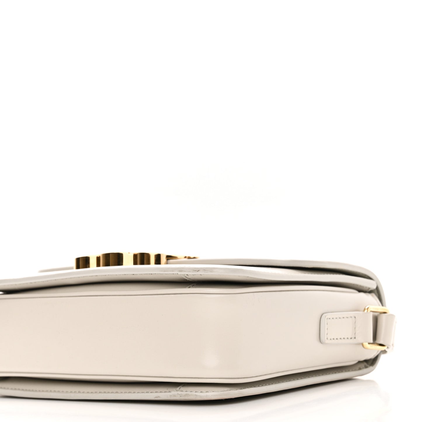 Shiny Calfskin Teen Triomphe Chalk