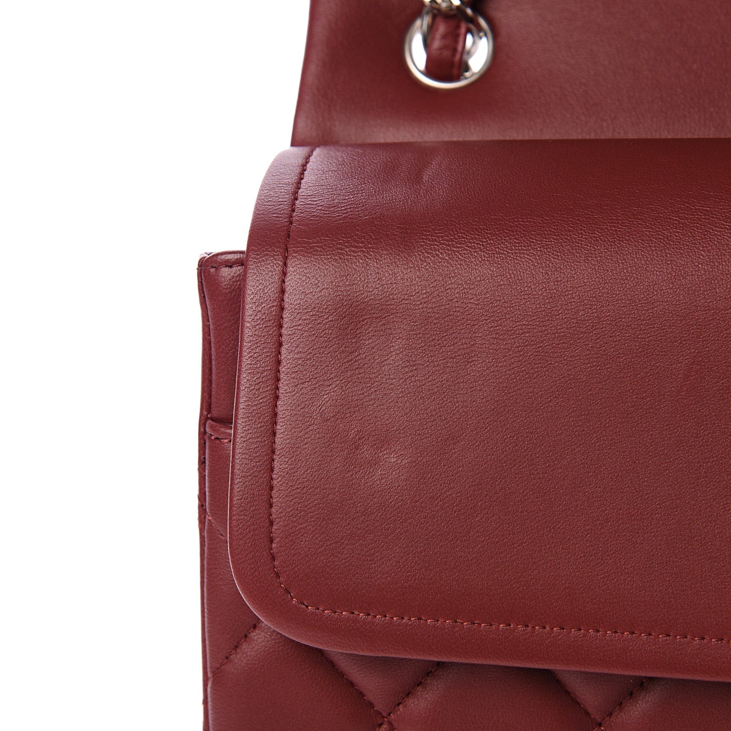 Chanel Lambskin Quilted Jumbo Double Flap Burgundy 8 of 13