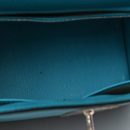 Hermes Chevre de Coromandel Kelly Mou 28 Turquoise 9 of 11
