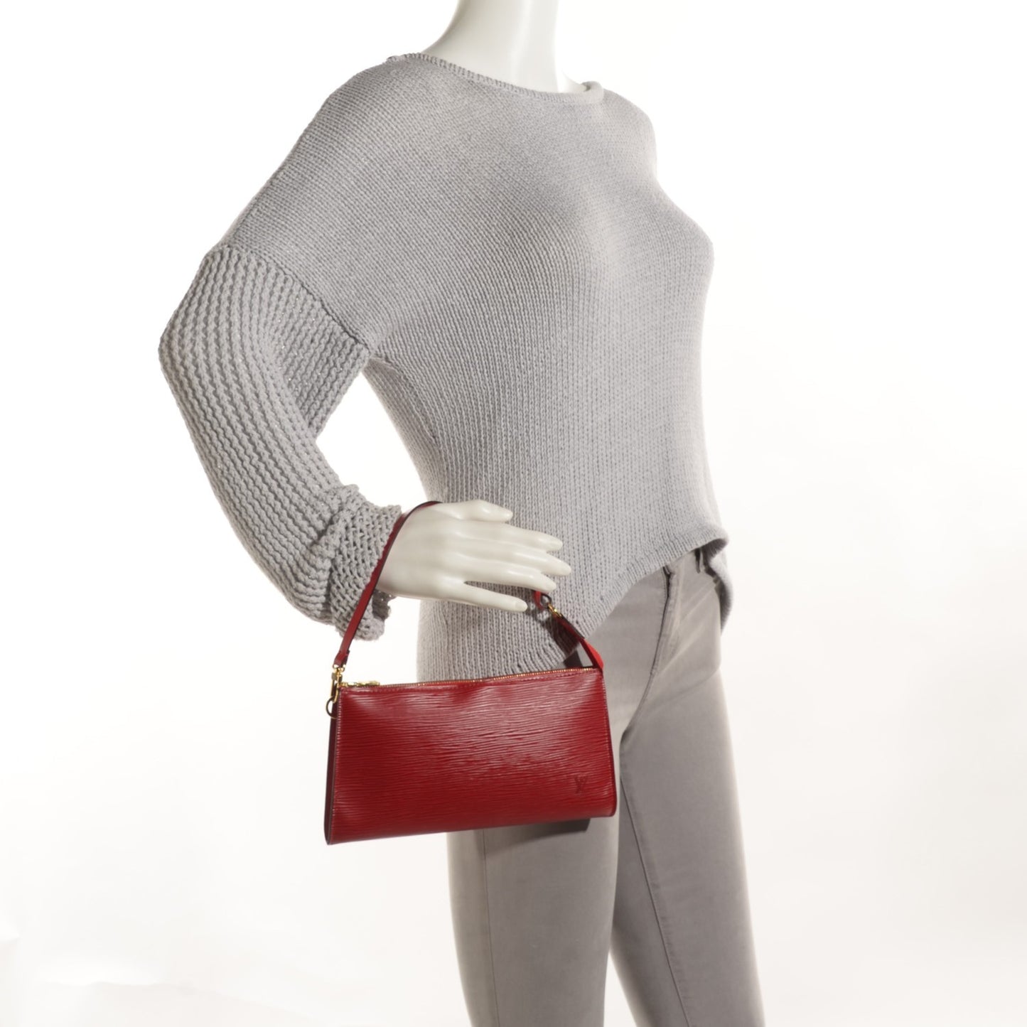 Epi Pochette Accessories 24 Castillan Red