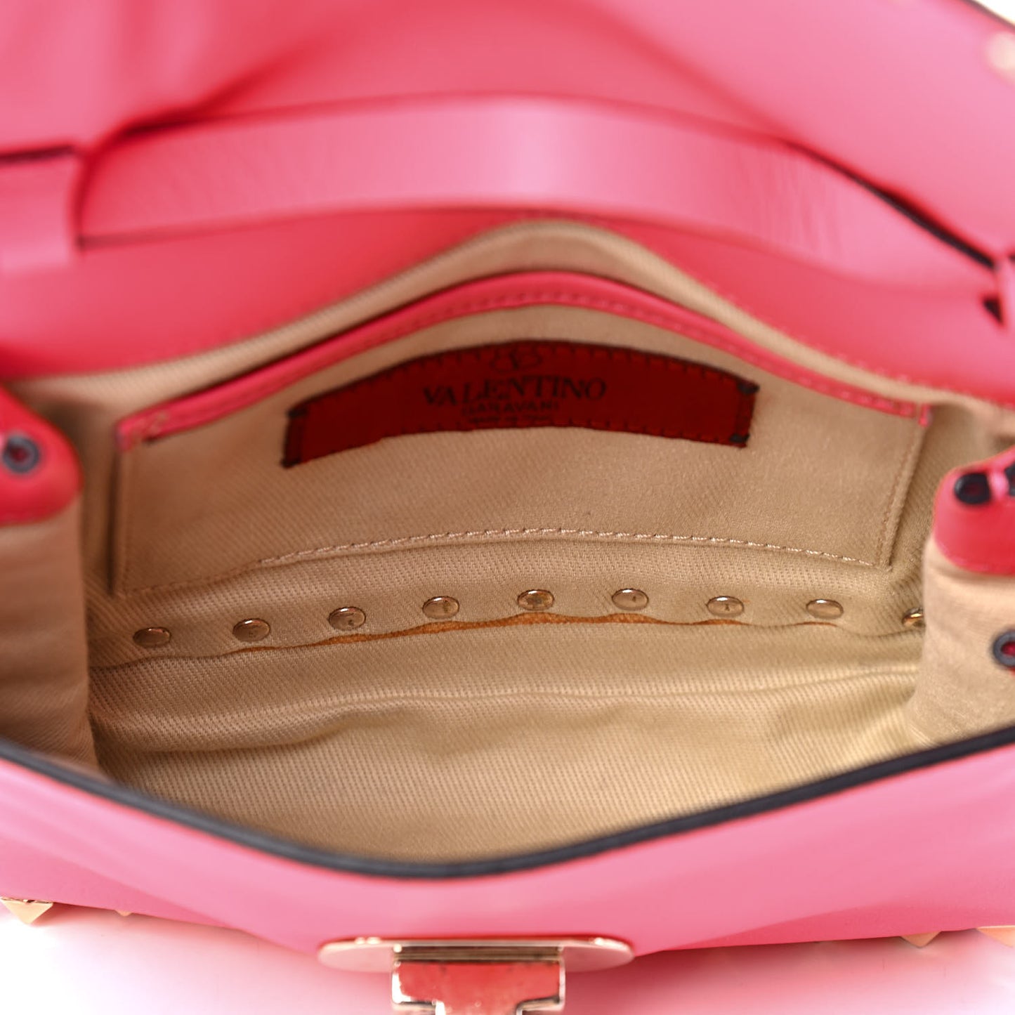 Vitello Mini Rockstud Crossbody Bag Pink