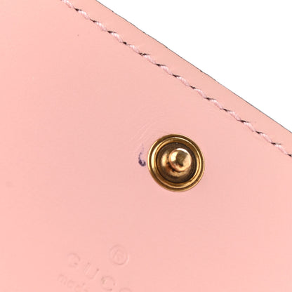 Gucci Guccissima Signature Crystal Cat Card Case Wallet Light Candy Pink 9 of 10