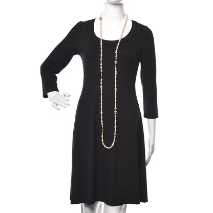 Chanel Graduated Pearl CC Long Necklace Light Gold 2 of 5