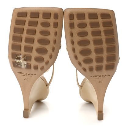 Bottega Veneta Lambskin Stretch Lounge Wedge Sandals 40 Cane Sugar 5 of 7