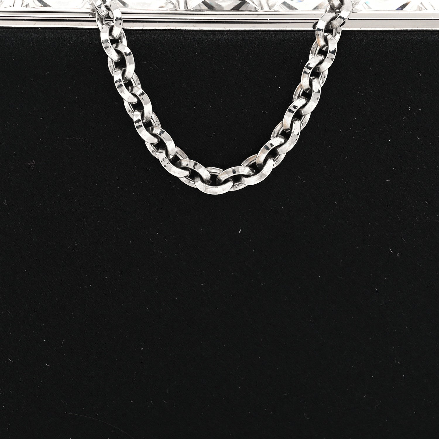 Judith Leiber Crystal Trim Satin Evening Bag Clutch Black 9 of 11