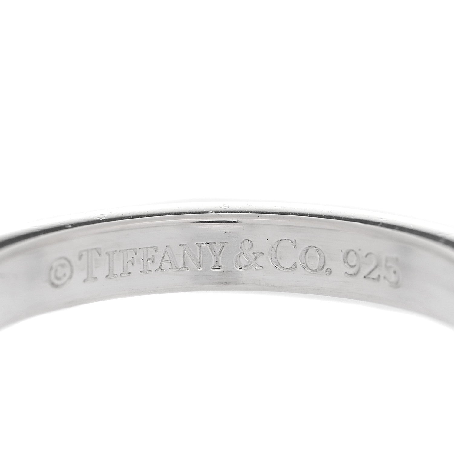 Tiffany Sterling Silver Narrow Notes Ring 54 7 4 of 4