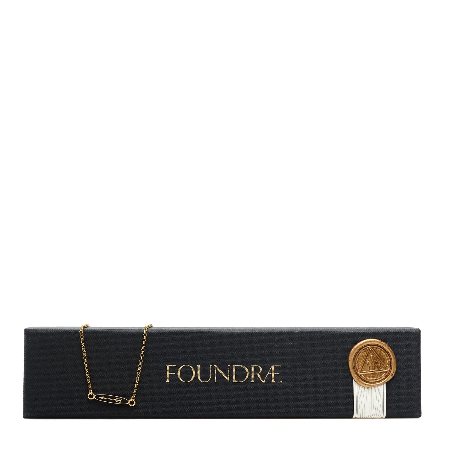 Foundrae 18K Yellow Gold Enamel Dream Sequence Pendant Necklace Black 5 of 5