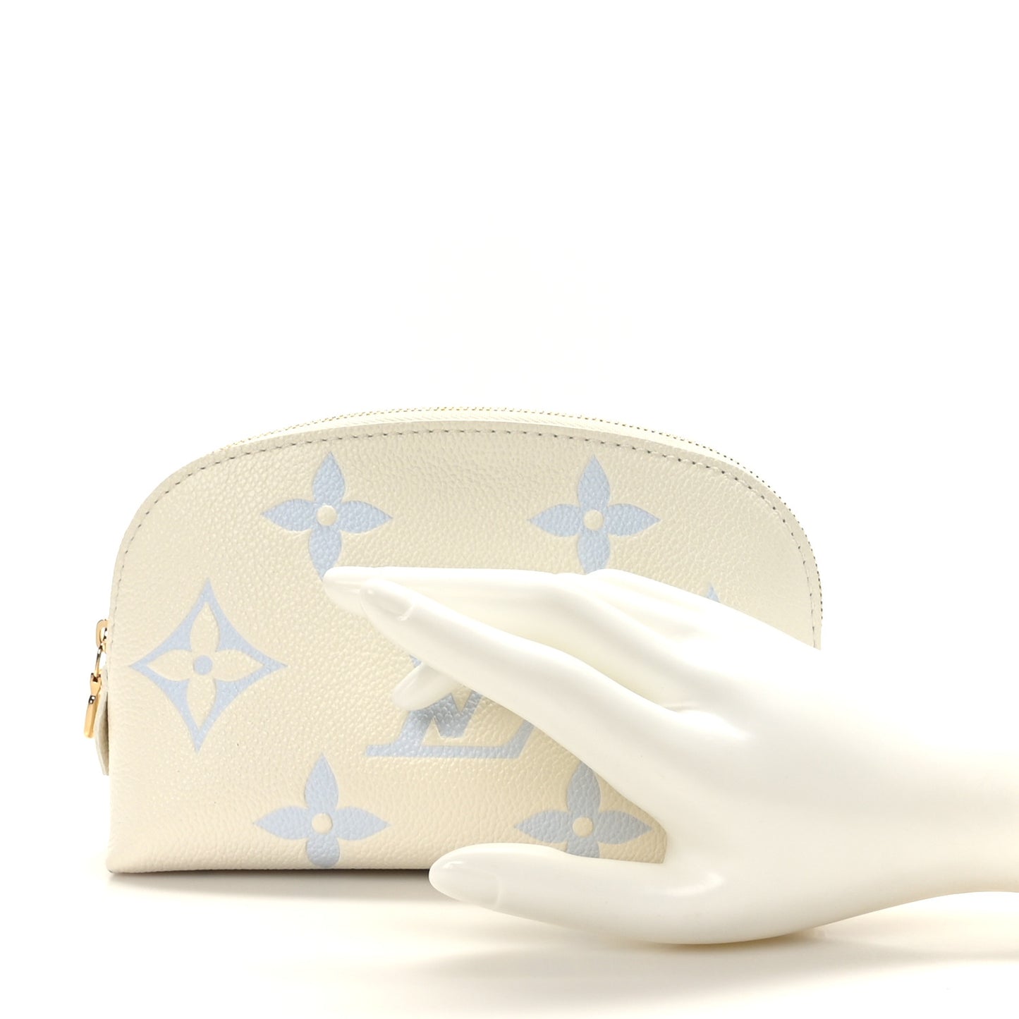 Empreinte Monogram Giant Cosmetic Pouch Latte Candy Blue
