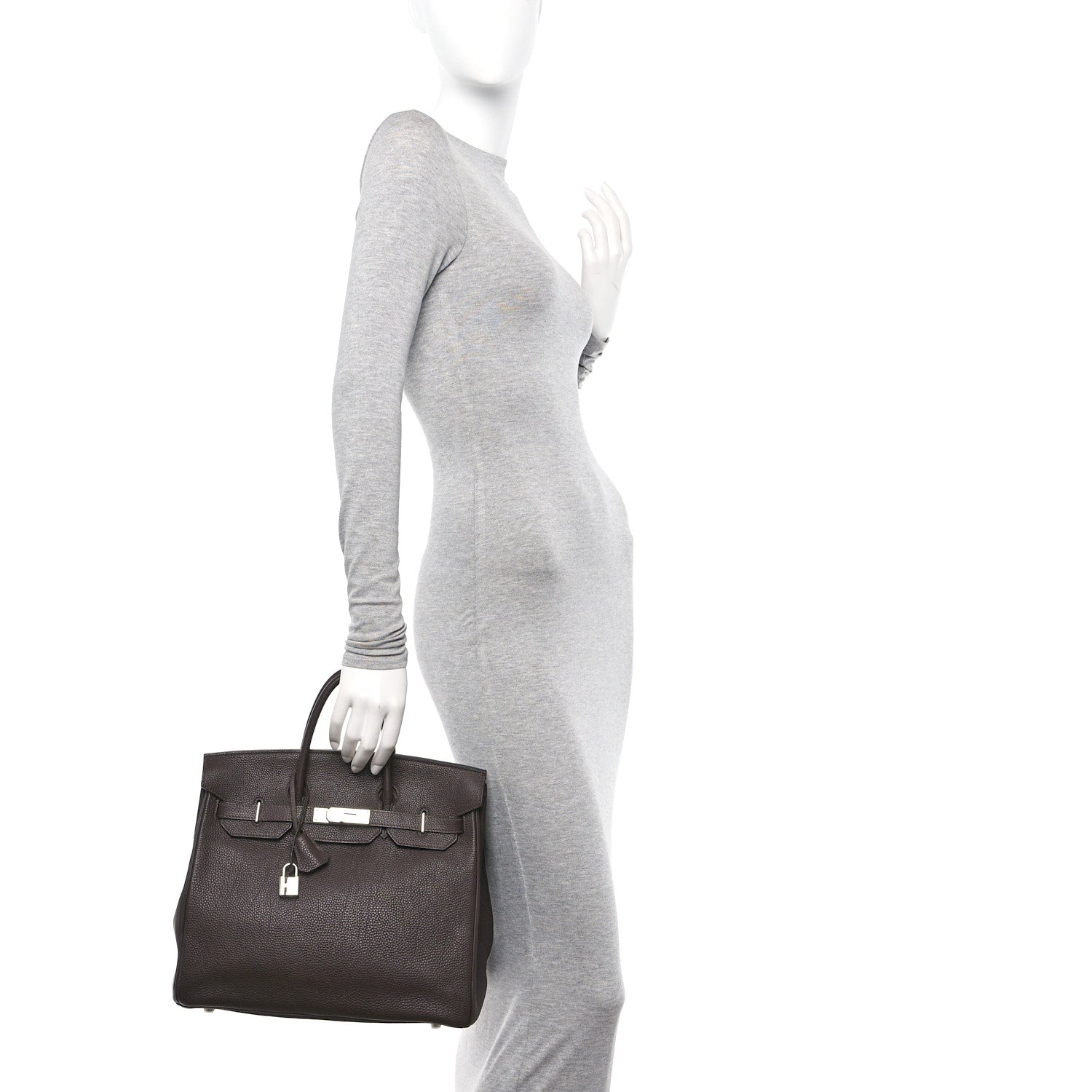 Hermes Togo HAC Birkin 32 Chocolate 2 of 12