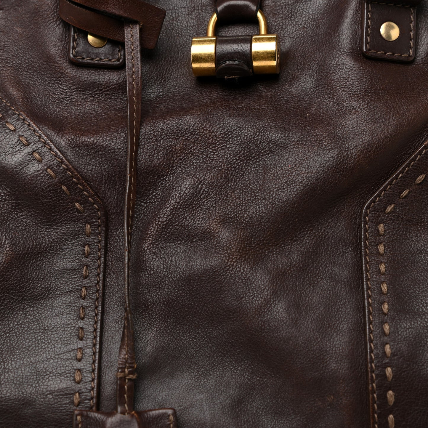 Calfskin Oversized Muse Dark Brown