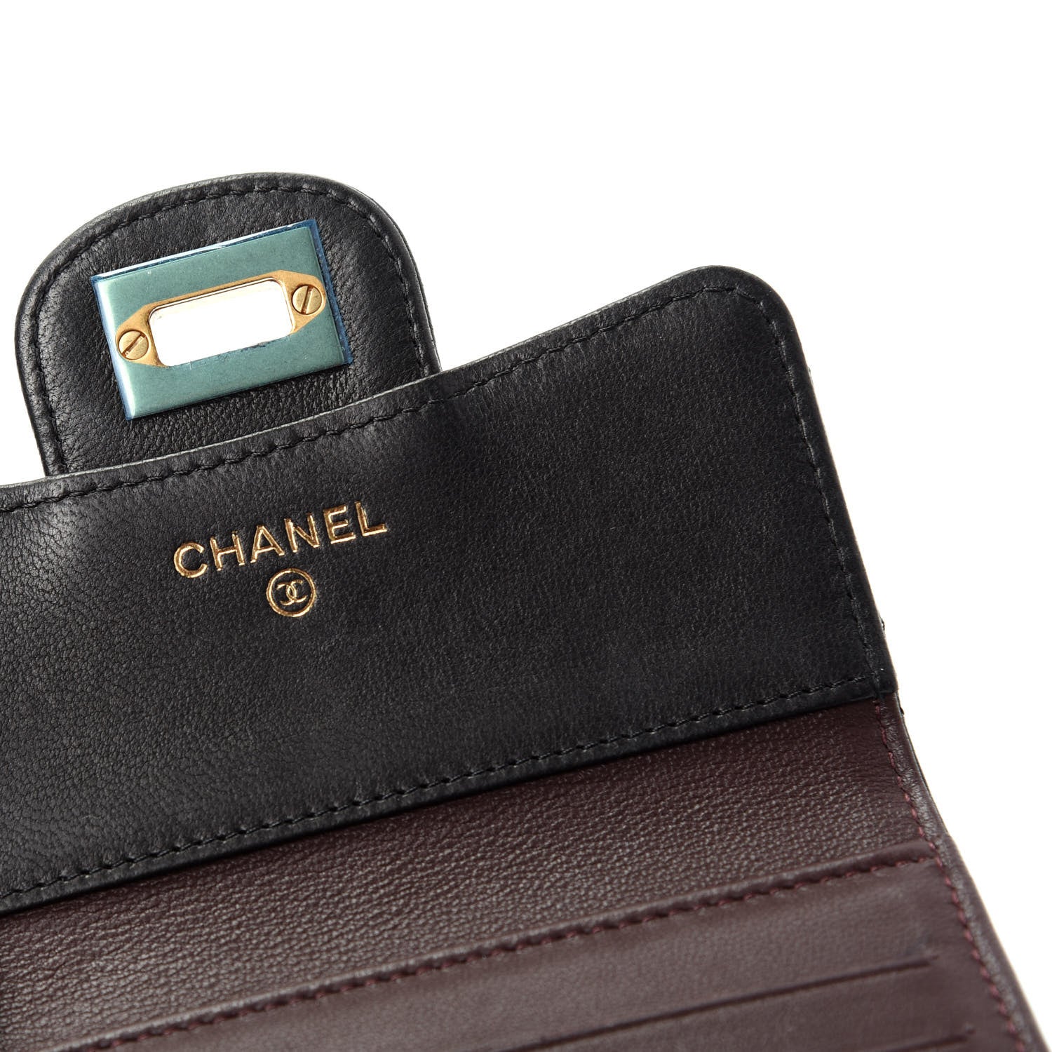 Chanel Aged Calfskin Quilted Reissue Compact Wallet Black 6 of 9