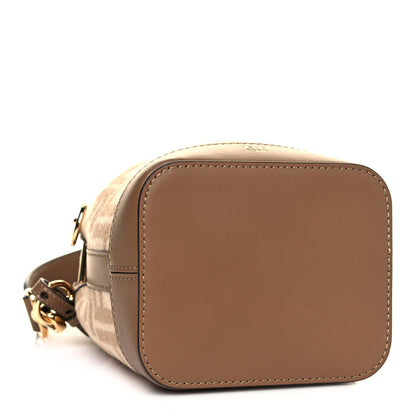Fendi Wool Vitello King FF 1974 Mini Mon Tresor Bucket Bag Beige Cammello Sand 3 of 11