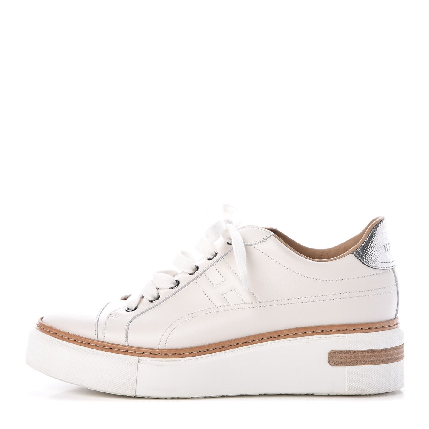 Calfskin Polo Sneakers 40 White