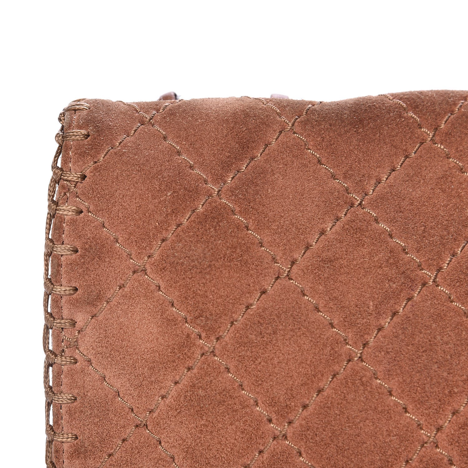 Chanel Suede Calfskin Stitch Flap Light Brown 18 of 25