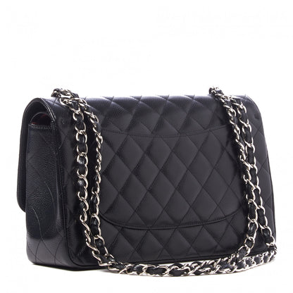 Chanel Caviar Quilted Jumbo Double Flap Black 3 of 10
