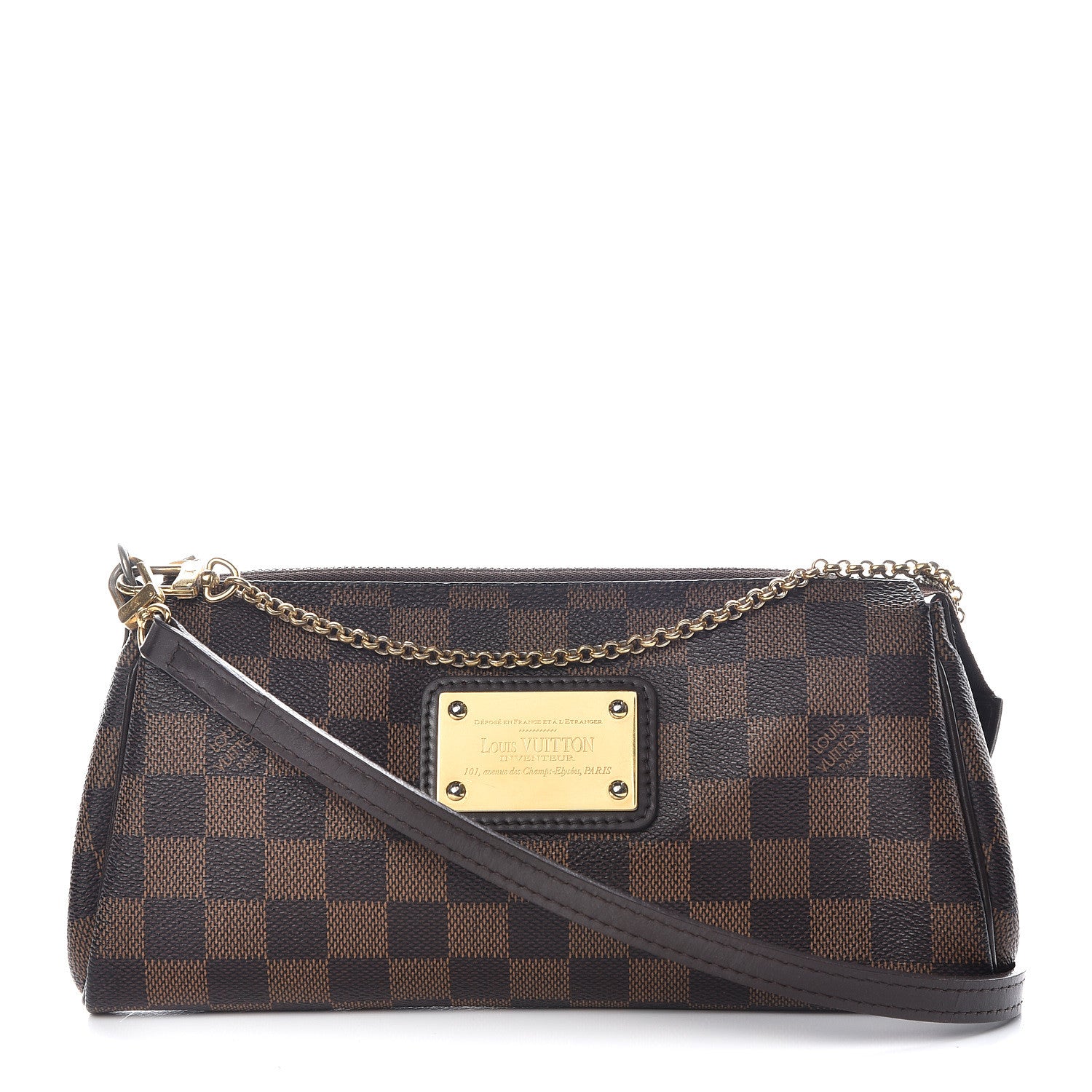 Louis Vuitton Damier Ebene Eva Clutch 1 of 13