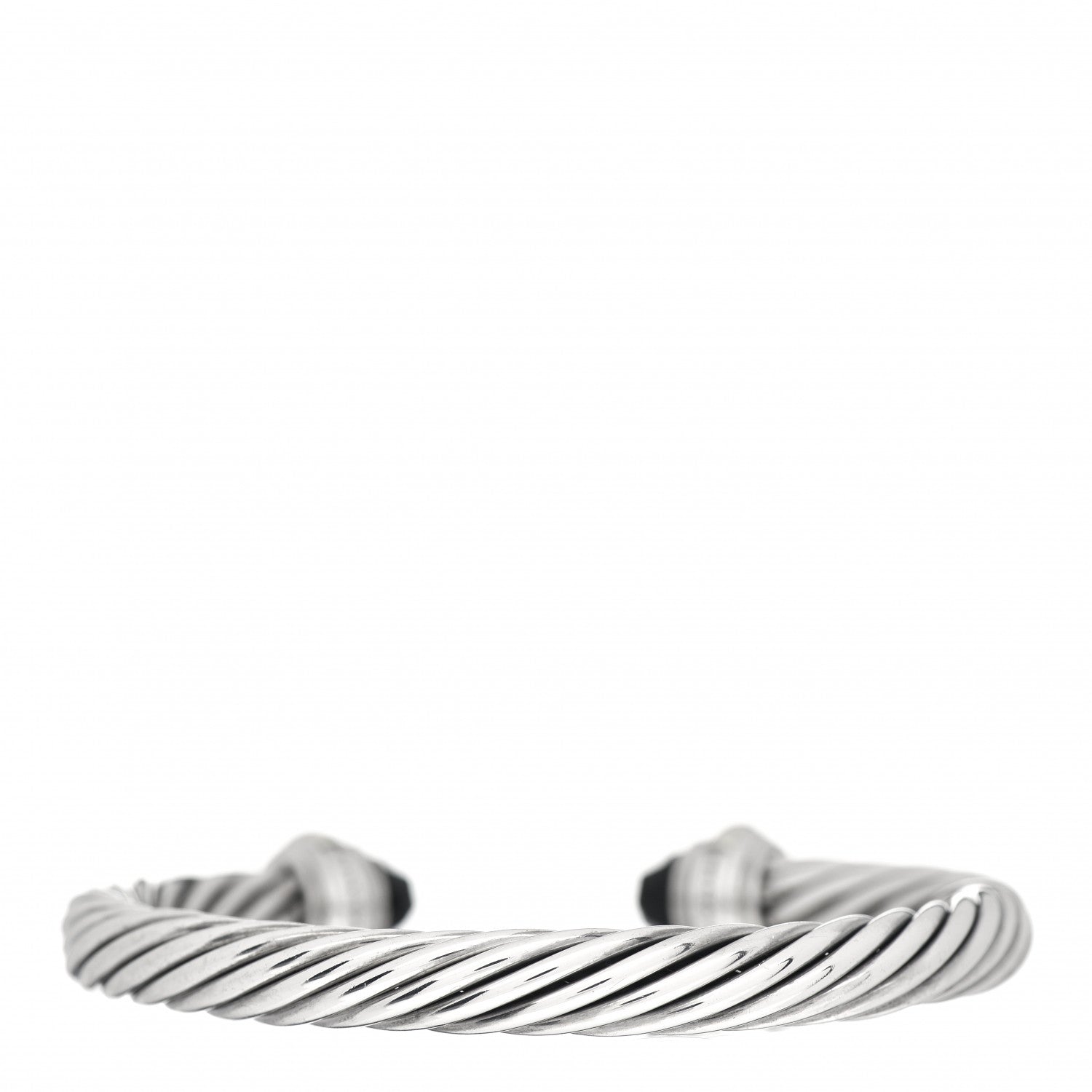 David Yurman Sterling Silver 14K Yellow Gold Black Onyx 7mm Cable Classics Bracelet 3 of 5