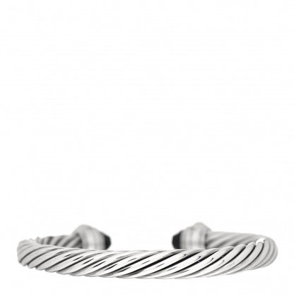 David Yurman Sterling Silver 14K Yellow Gold Black Onyx 7mm Cable Classics Bracelet 3 of 5