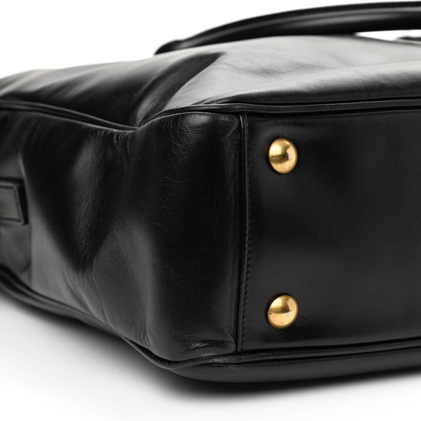 Calfskin Small Classic Duffle Briefcase Black