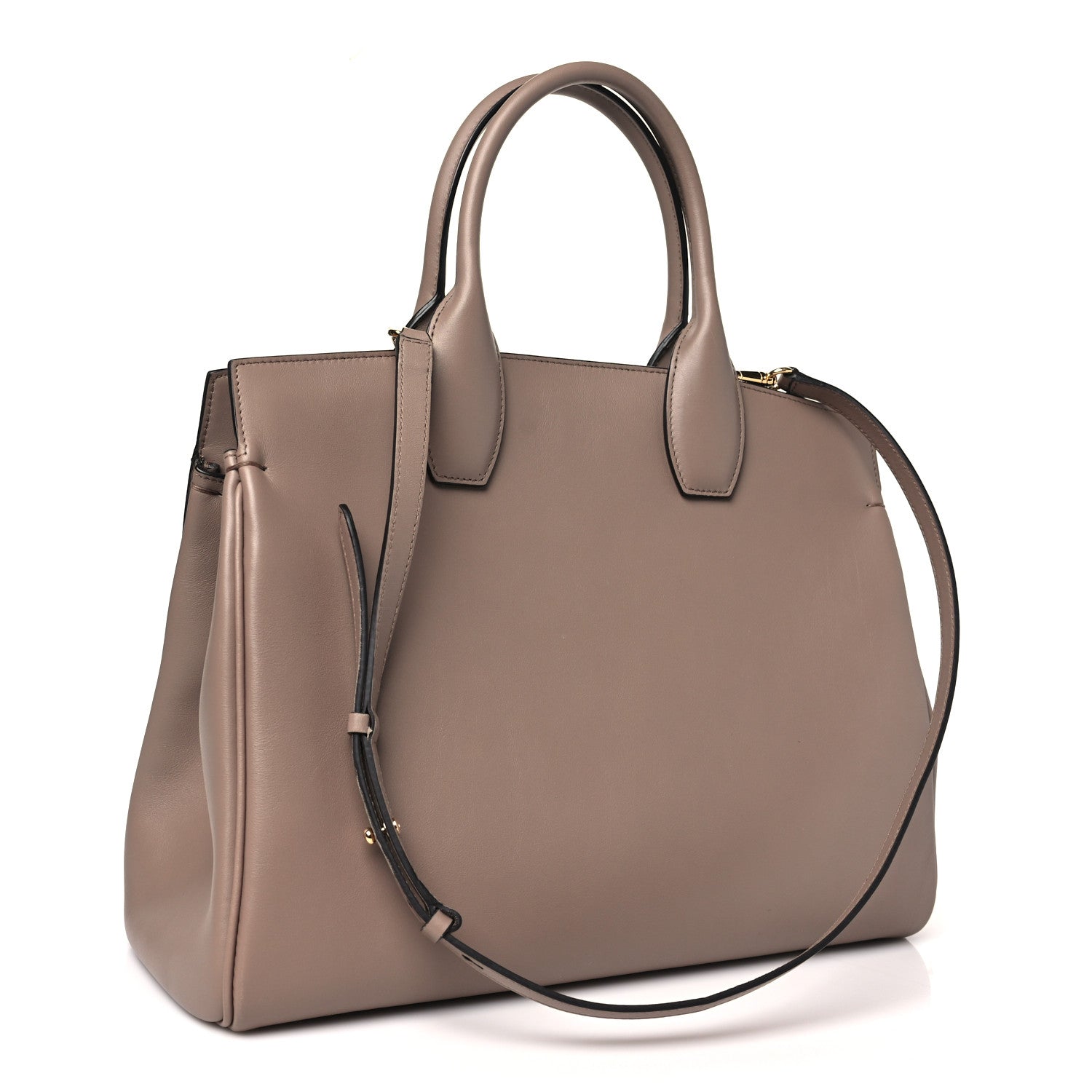 Salvatore Ferragamo Calfskin Large Studio Bag Fango 4 of 10