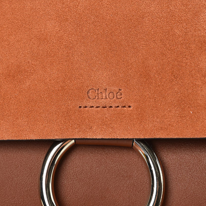 Chloe Suede Calfskin Small Faye Shoulder Bag Tobacco 7 of 7